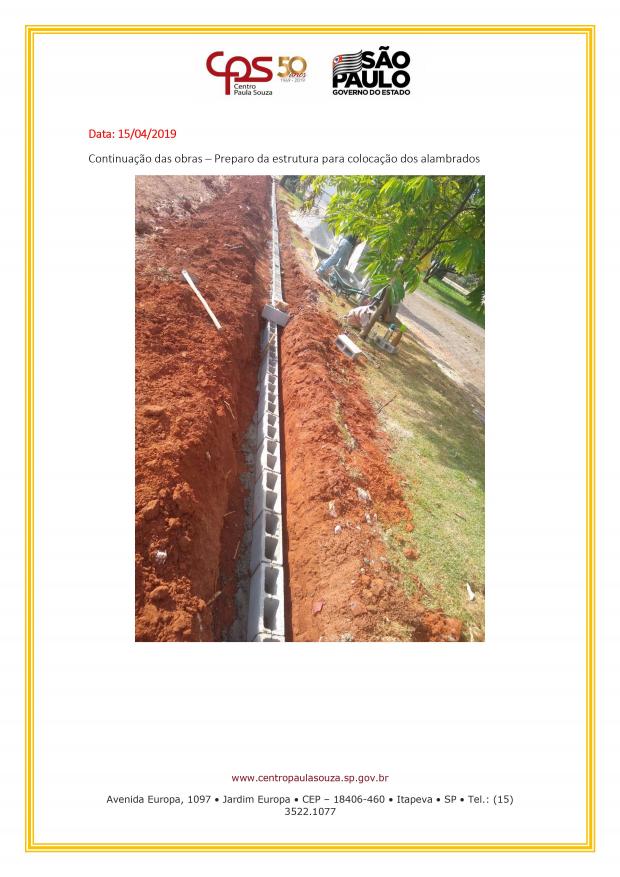 Reforma do muro da escola