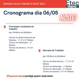 Semana Paulo Freire e SIPAT 2021 - artes com datas e temas