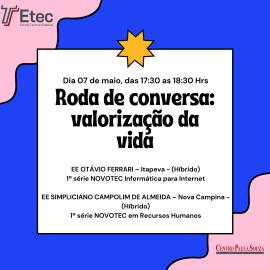 Semana Paulo Freire e SIPAT 2021 - artes com datas e temas