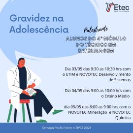 Semana Paulo Freire e SIPAT 2021 - artes com datas e temas