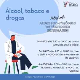 Semana Paulo Freire e SIPAT 2021 - artes com datas e temas