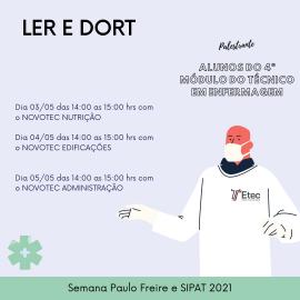 Semana Paulo Freire e SIPAT 2021 - artes com datas e temas