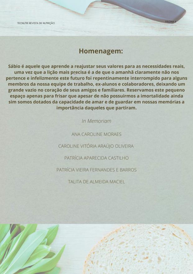 Revista do Curso Técnico em Nutrição - Junho de 2021