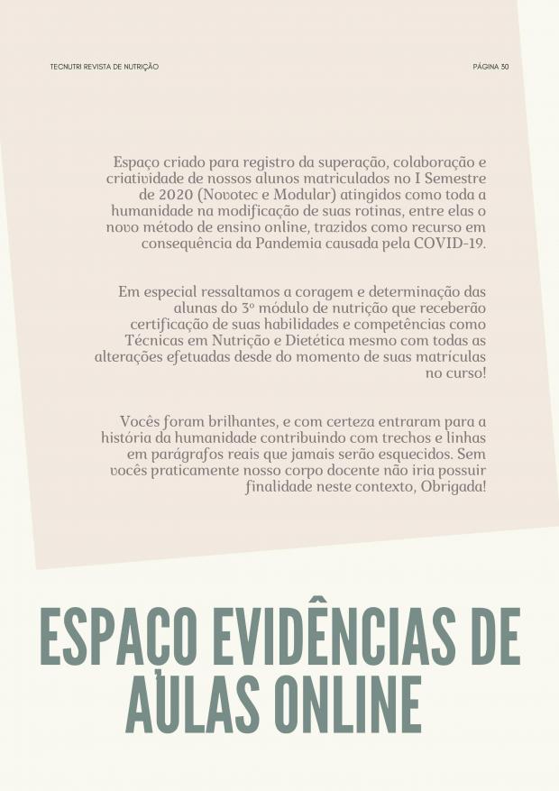 Revista do Curso Técnico em Nutrição - Junho de 2021