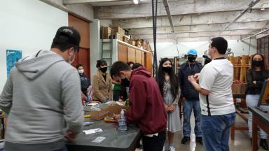 Visita dos alunos da EE EE Antonio Deffune