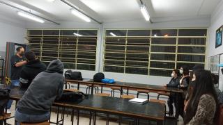 Visita dos alunos da EE EE Antonio Deffune