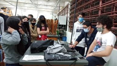 Visita dos alunos da EE EE Antonio Deffune