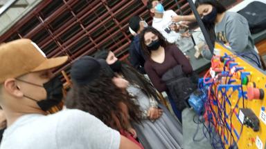 Visita dos alunos da EE EE Antonio Deffune