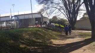 Vista dos alunos da E. M. Maria Stela Guimarães Barros, de Taquarivaí/SP
