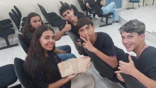 Vista dos alunos da E. M. Maria Stela Guimarães Barros, de Taquarivaí/SP