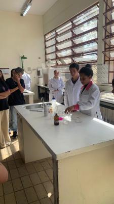 Vista dos alunos da E. M. Maria Stela Guimarães Barros, de Taquarivaí/SP