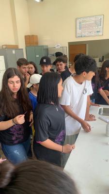 Vista dos alunos da E. M. Maria Stela Guimarães Barros, de Taquarivaí/SP