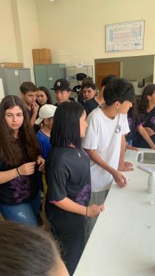 Vista dos alunos da E. M. Maria Stela Guimarães Barros, de Taquarivaí/SP