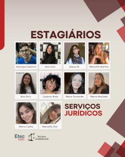 Nossos estagiários de Serviços Jurídicos